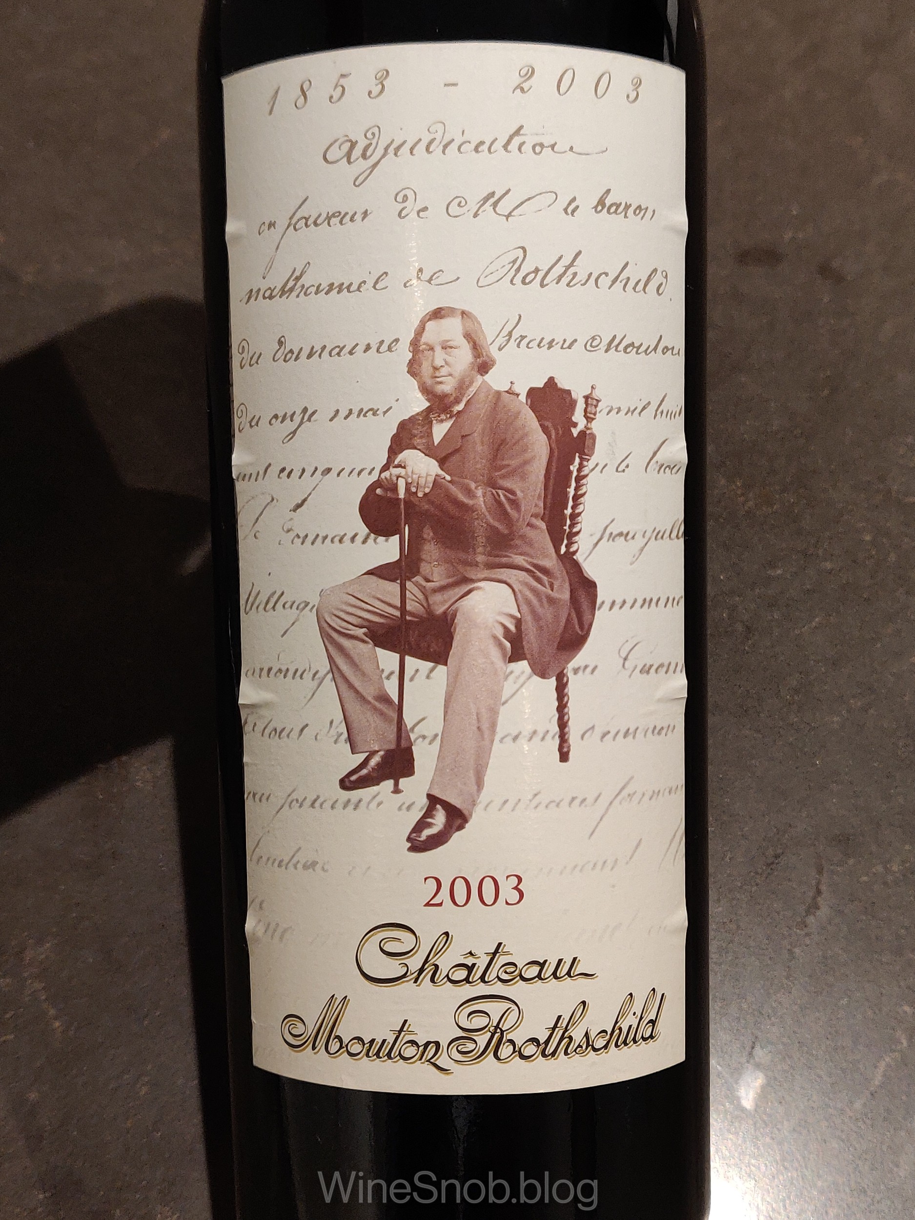 2003 Chateau Mouton Rothschild, Bordeaux, France – Wine Snob